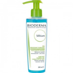 Гель-мусс, Bioderma (Биодерма) 200 мл арт. 028663I Себиум очищающий пенящийся флакон с помпой-дозатором